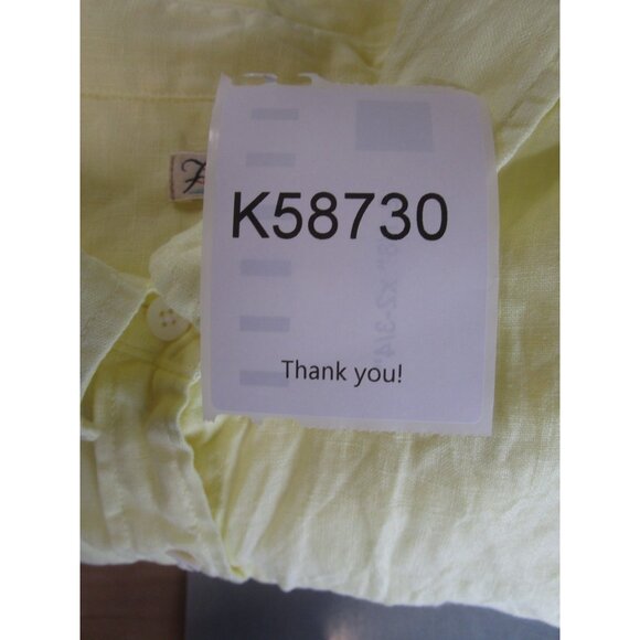 Faherty Top Medium Linen Shirt Button Down Oversized Fit Pocket - Picture 10 of 10